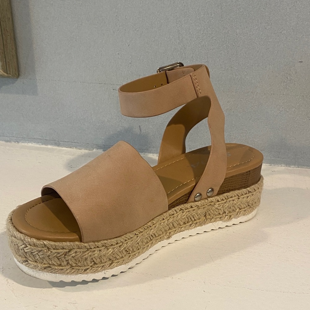Girls Tan Espadrille Sandals